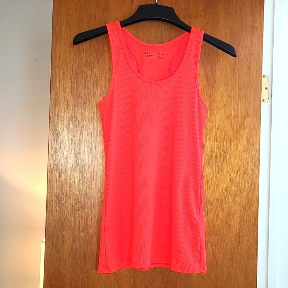 Under Armour Fitted Heatgear Tank M Neon Orange